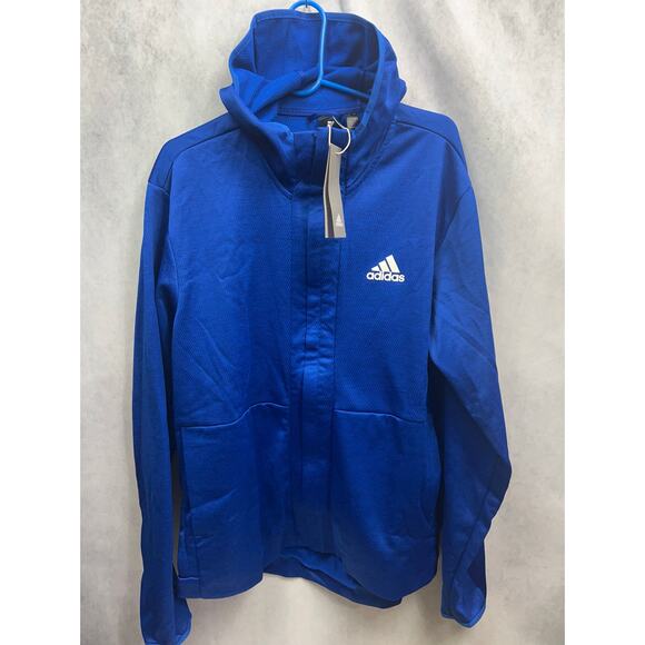 Adidas Mens Team Issue Badge of Sport Blue Rare Hoodie EI8389 Size L NWT… - Picture 7 of 11
